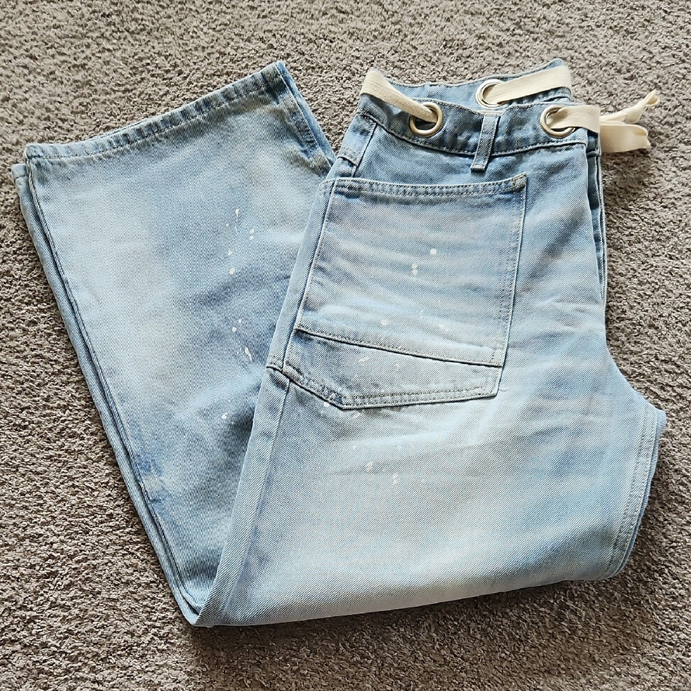 Casual Light Blue Relaxed Fit Jeans